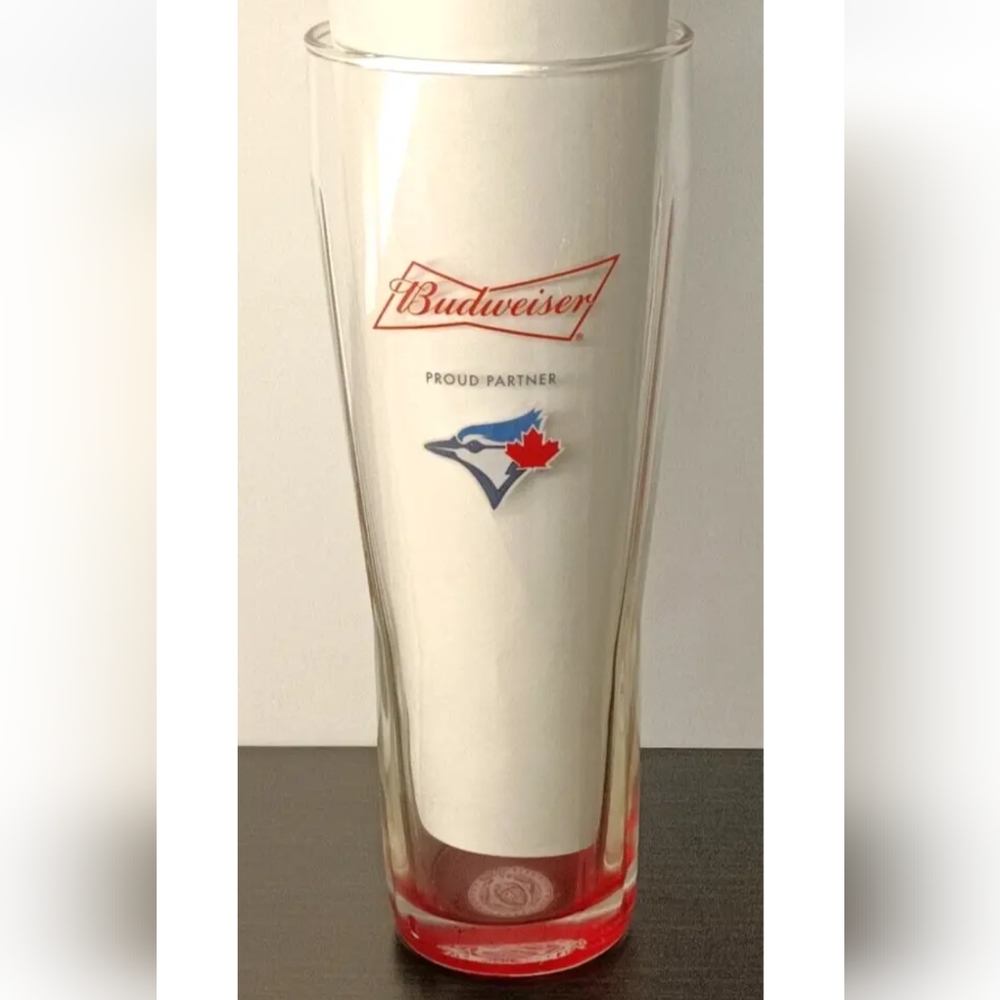 Toronto Blue Jays BUDWEISER MLB Beer Tall Glass Collectors Promo Rare
